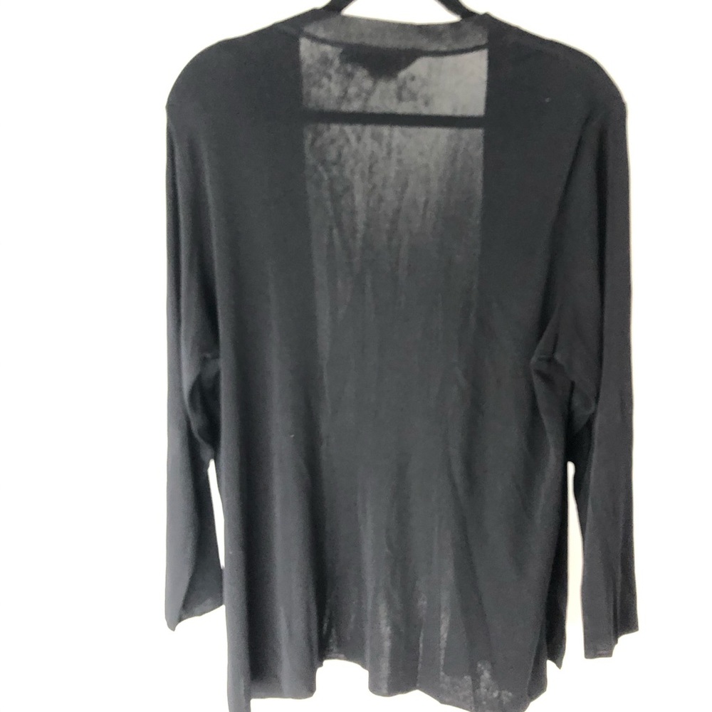 Misook Longline Open Front Patch Pocket Cardigan - image 3